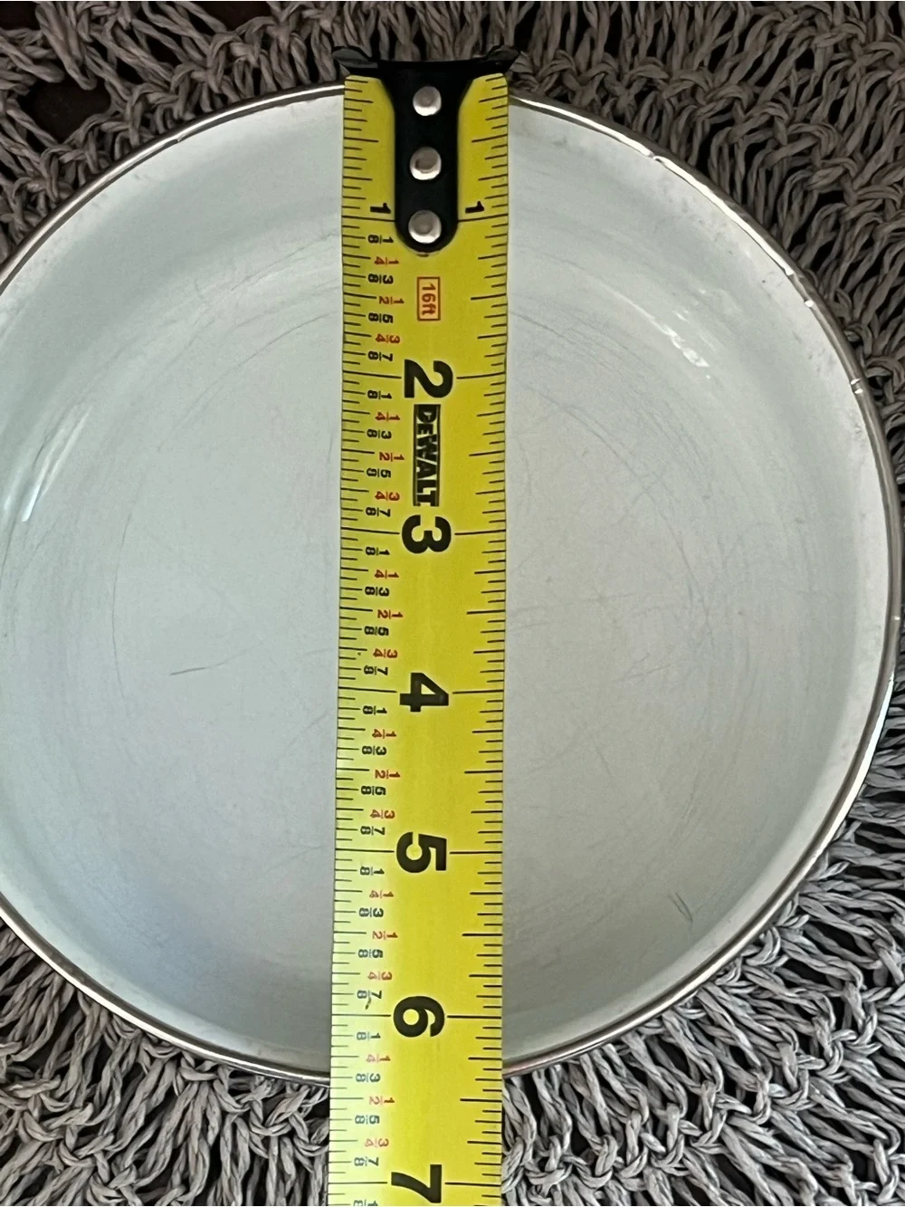 Vintage White Enamel Fruit-Print Bowl apples cottage core granny decor